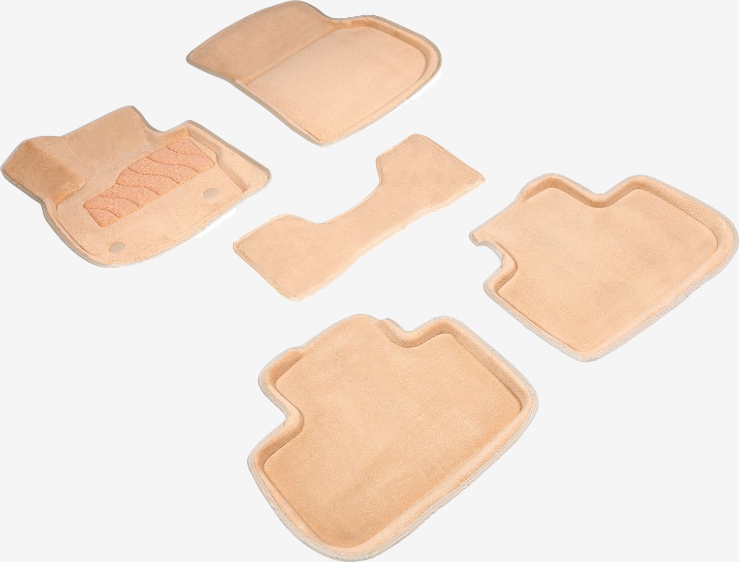 Коврики Seintex 3D ворсовые для салона BMW X3 G01 2017-2026 БЕЖЕВЫЕ. Артикул 92730