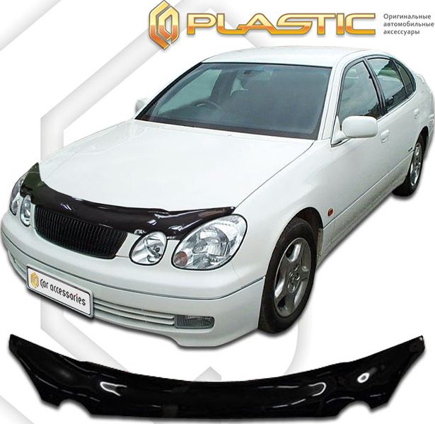 Дефлектор СА Пластик для капота (Classic черный) Lexus GS JZS160 1997-2004. Артикул 2010010104412