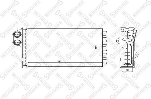 Радиатор отопителя (печки) Stellox для Citroen XM I 1989-1994. Артикул 10-35002-SX