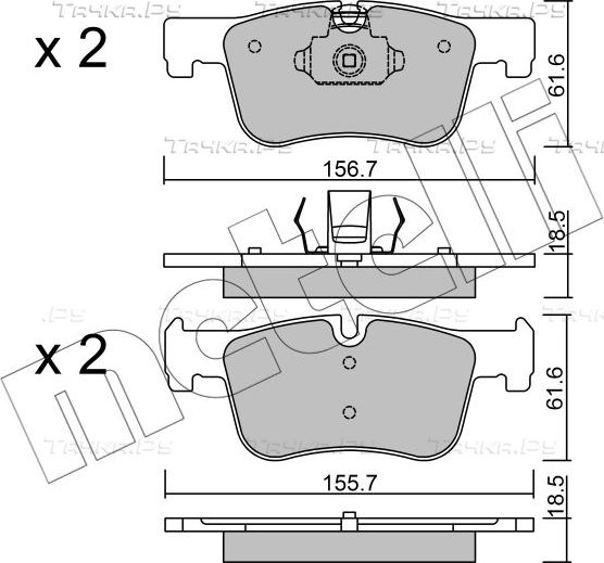 Тормозные колодки Metelli передние для BMW 2 F22 2014-2026. Артикул 22-0960-0