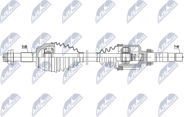 Полуось (привод в сборе, приводной вал) NTY. Артикул NPW-FT-039