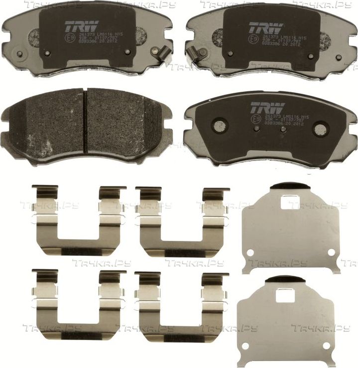 Тормозные колодки TRW COTEC передние для Hyundai Tucson I 2004-2010. Артикул GDB3386