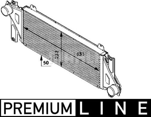 Интеркулер Mahle Premium для Mercedes-Benz Sprinter 904 2000-2006. Артикул CI 117 000P