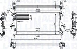 Радиатор охлаждения двигателя Magneti Marelli для Fiat Ducato III 2011-2026. Артикул 350213214900