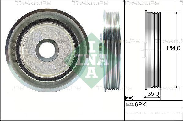 Шкив коленвала Ina для Citroen C5 II 2008-2017. Артикул 544 0112 10