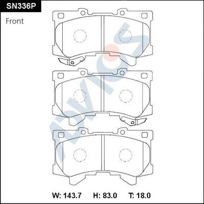 Тормозные колодки Advics. Артикул SN336P
