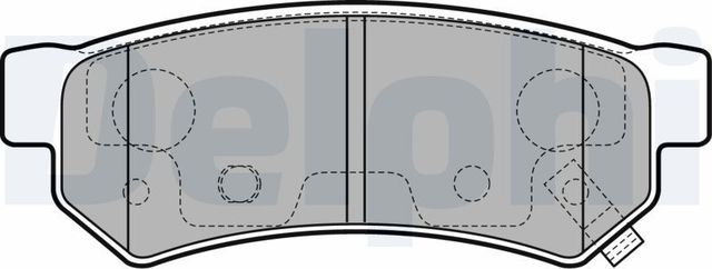 Тормозные колодки Delphi (Low-Metallic) задние для Chevrolet Spark III 2010-2016. Артикул LP3305