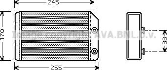 Радиатор отопителя (печки) AVA. Артикул OL6315