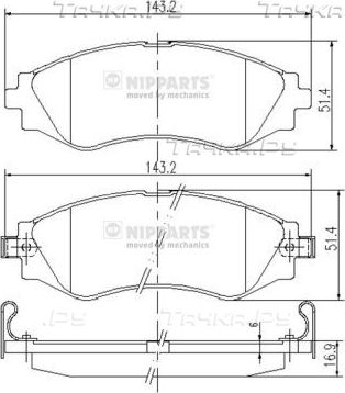 Тормозные колодки Nipparts. Артикул J3600902