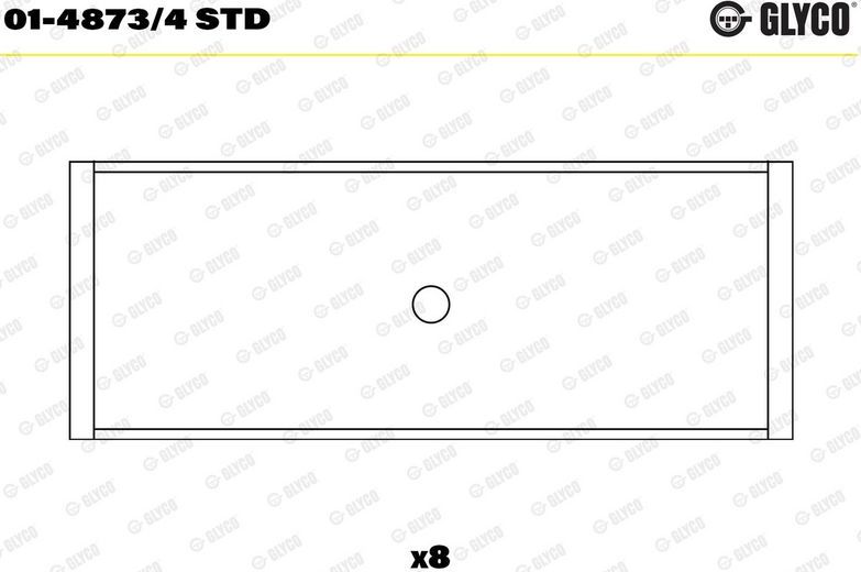 Вкладыши шатунные Glyco для Skoda Yeti I 2009-2015. Артикул 01-4873/4 STD