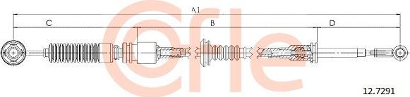 Трос переключения передач КПП Cofle для IVECO Daily III 1999-2007. Артикул 92.12.7291