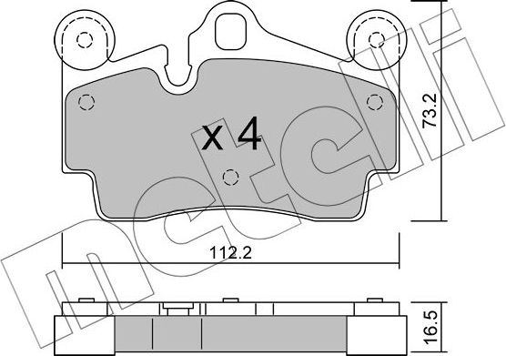 Тормозные колодки Metelli. Артикул 22-0655-0
