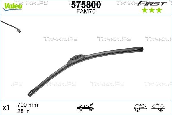 Щетка стеклоочистителя (дворник) Valeo First FlatBlade AM. Артикул 575800