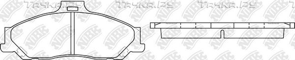 Тормозные колодки NiBK передние для Ford Ranger I 1999-2006. Артикул PN0163