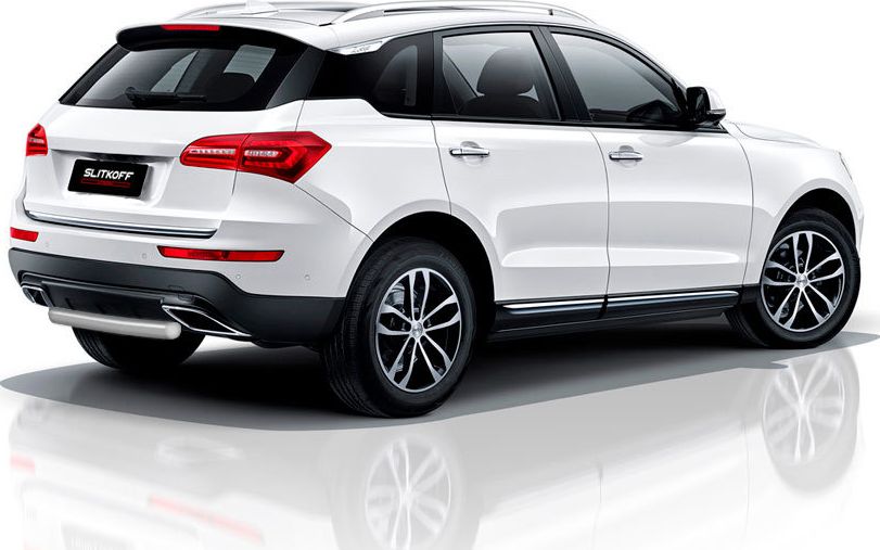 Защита Slitkoff заднего бампера d57 короткая для Zotye Coupa 2018-2026 Серебристая. Артикул ZOTCOP-008S