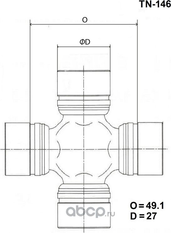Крестовина карданного вала (Toyo). Артикул TN-146