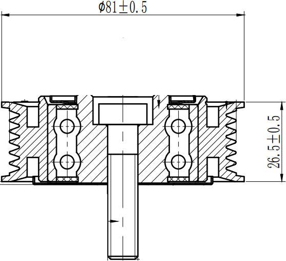 Направляющий (ведущий) ролик приводного поликлинового ремня Trialli. Артикул CM 5519