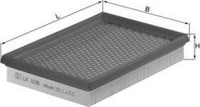 Воздушный фильтр Mahle для Audi A6 II (C5) 2002-2005. Артикул LX 1038