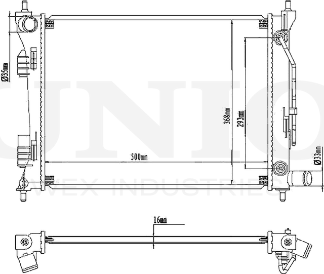 Радиатор двигателя (Unio). Артикул RAD-10026
