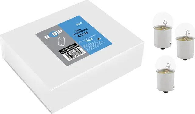 ЛАМПА НАКАЛИВАНИЯ A 12V 10W BA15S ИHHОВАТОР (Инноватор). Артикул H018