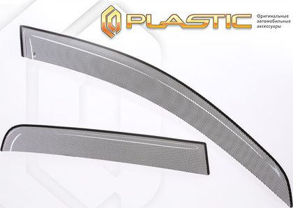 Дефлекторы СА Пластик для окон (Шелкография черная) Renault Logan 2010-2013. Артикул 2010030503929