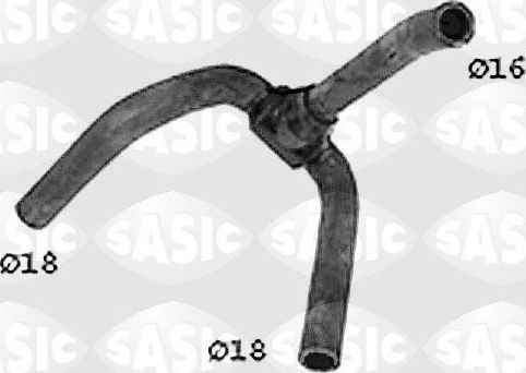 Патрубок радиатора (системы охлаждения) Sasic. Артикул SWH4272