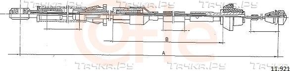 Трос газа Cofle. Артикул 11.921