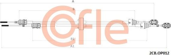 Трос переключения передач КПП Cofle для Opel Astra H 2004-2010. Артикул 92.2CB.OP012