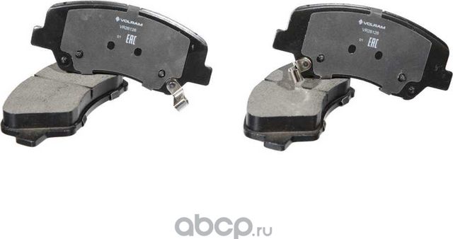 КОЛОДКИ ПЕРЕДНИЕ ДЛЯ А/М HYUNDAI SOLARIS (10-) KIA RIO III (10-) ДИСКОВЫЙ ТОРМ (Volram). Артикул VR26126
