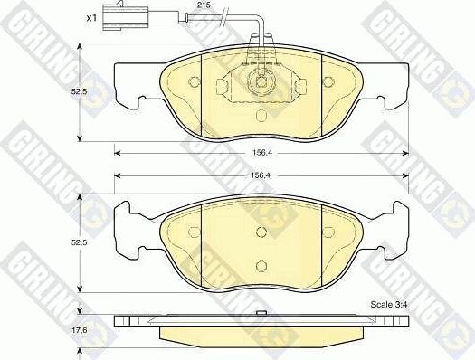 Тормозные колодки Girling. Артикул 6113872
