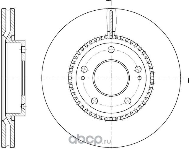 Диск тормозной вентилируемый (G-Brake). Артикул GR20242