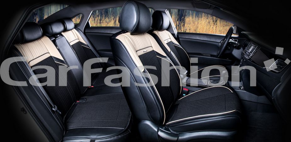 Накидки универсальные CarFashion Arcenal Plus для авто, цвет Бежевый/Черный. Артикул 22072