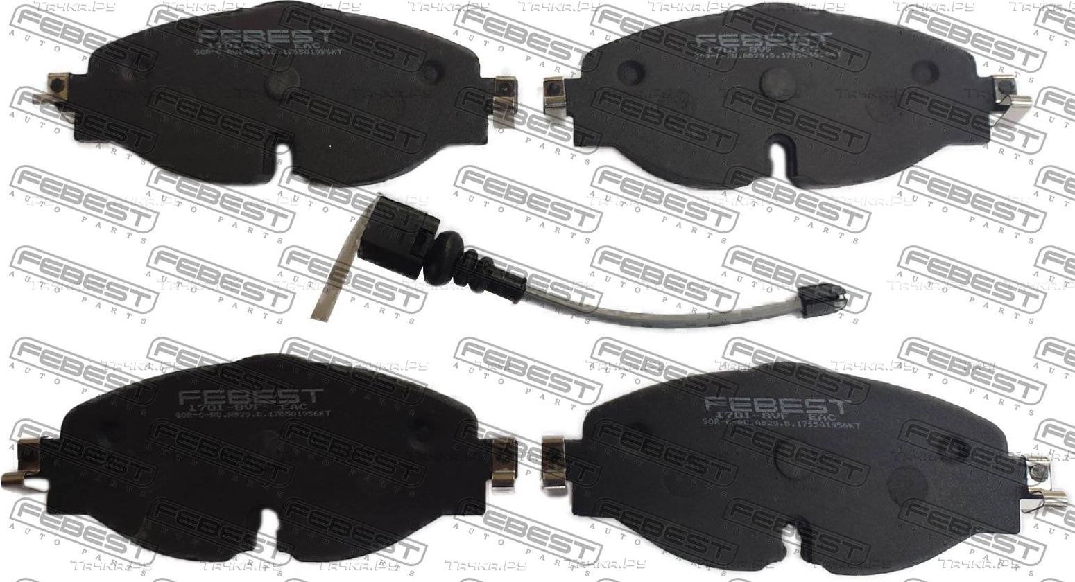 Тормозные колодки Febest передние для Volkswagen Passat B8 2014-2026. Артикул 1701-8VF