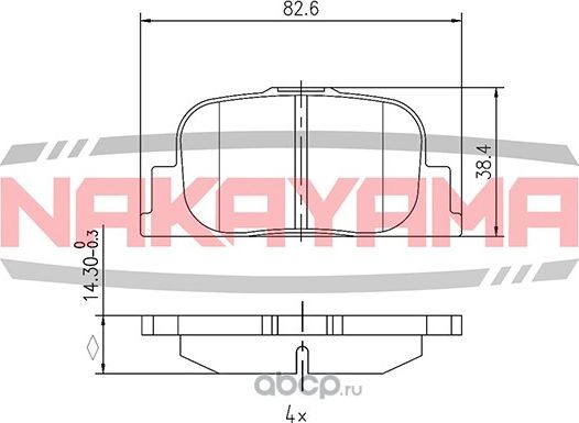 Колодки тормозные (Nakayama). Артикул HP8509NY