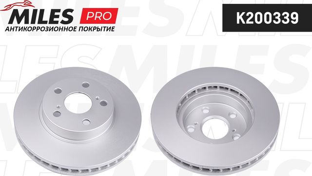 Тормозной диск Miles передний для Toyota Carina E 1992-1997. Артикул K200339