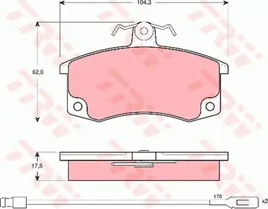 Колодки тормозные ВАЗ-2108 -21 LUCAS GDB1446. Артикул GDB1446