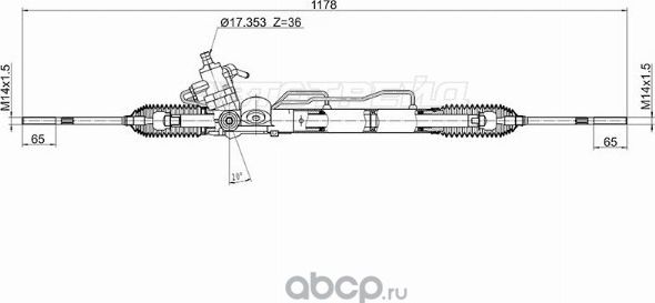 РЕЙКА РУЛЕВАЯ NISSAN SENTRA N16 00-06 ST-49001-5M4 (SAT). Артикул ST490015M406