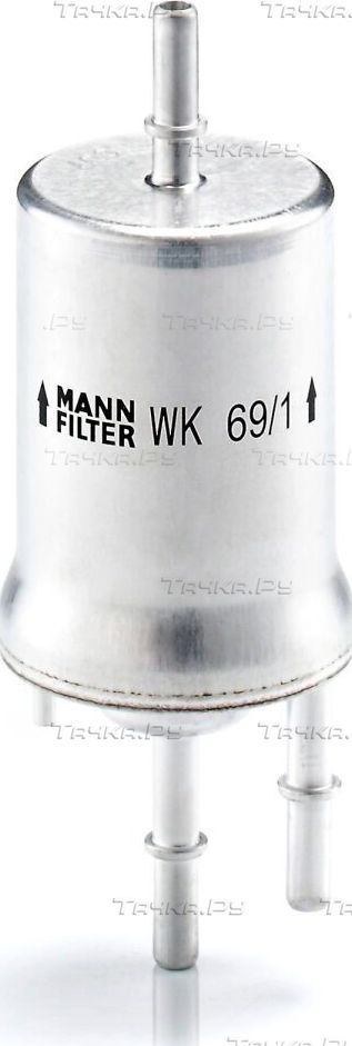 Топливный фильтр Mann-Filter для SEAT Ibiza III 2005-2009. Артикул WK 69/1