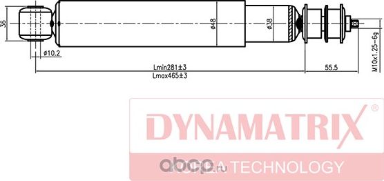 Амортизатор подвески газонаполненный (Dynamatrix-Korea). Артикул DSA443135
