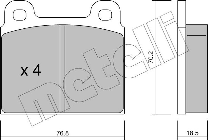 Тормозные колодки Metelli. Артикул 22-0078-0