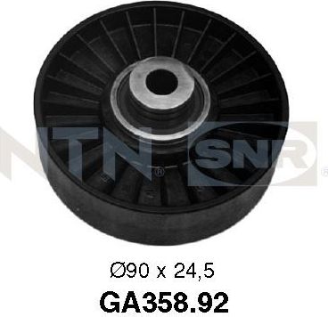 Направляющий (ведущий) ролик приводного поликлинового ремня NTN / SNR для Fiat Marea 1996-2002. Артикул GA358.92