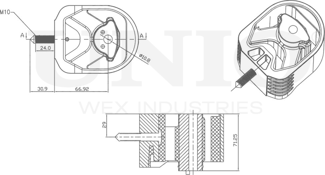 Опора двигателя (Unio). Артикул RMP-15140