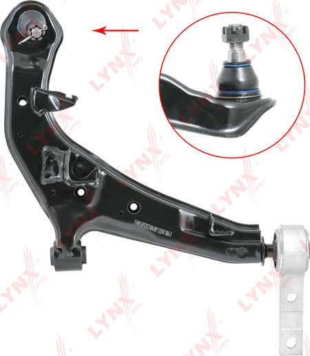 Поперечный рычаг передней подвески LYNXauto правый нижний для Nissan Primera P12 2002-2008. Артикул C5252R