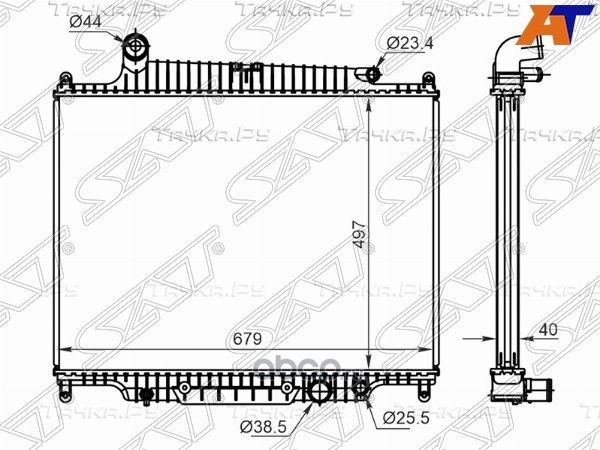 Радиатор LAND ROVER RANGE ROVERANGE ROVER SPORT 0 (SAT). Артикул ST100058