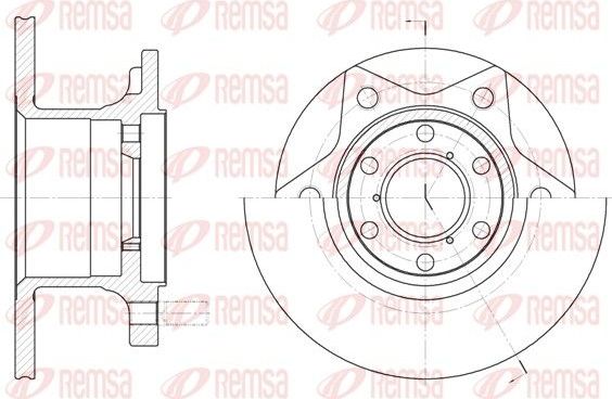 Тормозной диск Remsa передний для IVECO Daily II 1989-1999. Артикул 6242.00