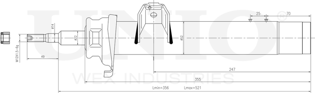 Амортизатор подвески (Unio). Артикул SAB-10282