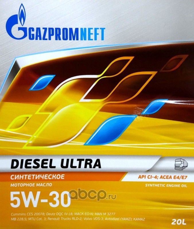 Масло моторное Gazpromneft Diesel Ultra 5W-30 синт 20л. Артикул 253133930