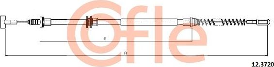 Трос ручника (тросик ручного тормоза) Cofle. Артикул 92.12.3720