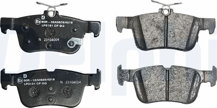 Тормозные колодки Delphi (Low-Metallic). Артикул LP3151