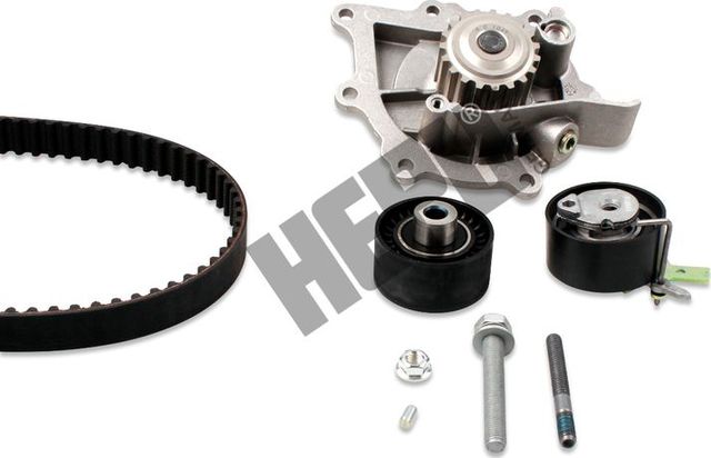 Помпа (водяной насос) с комплектом ремня ГРМ Hepu. Артикул PK08070